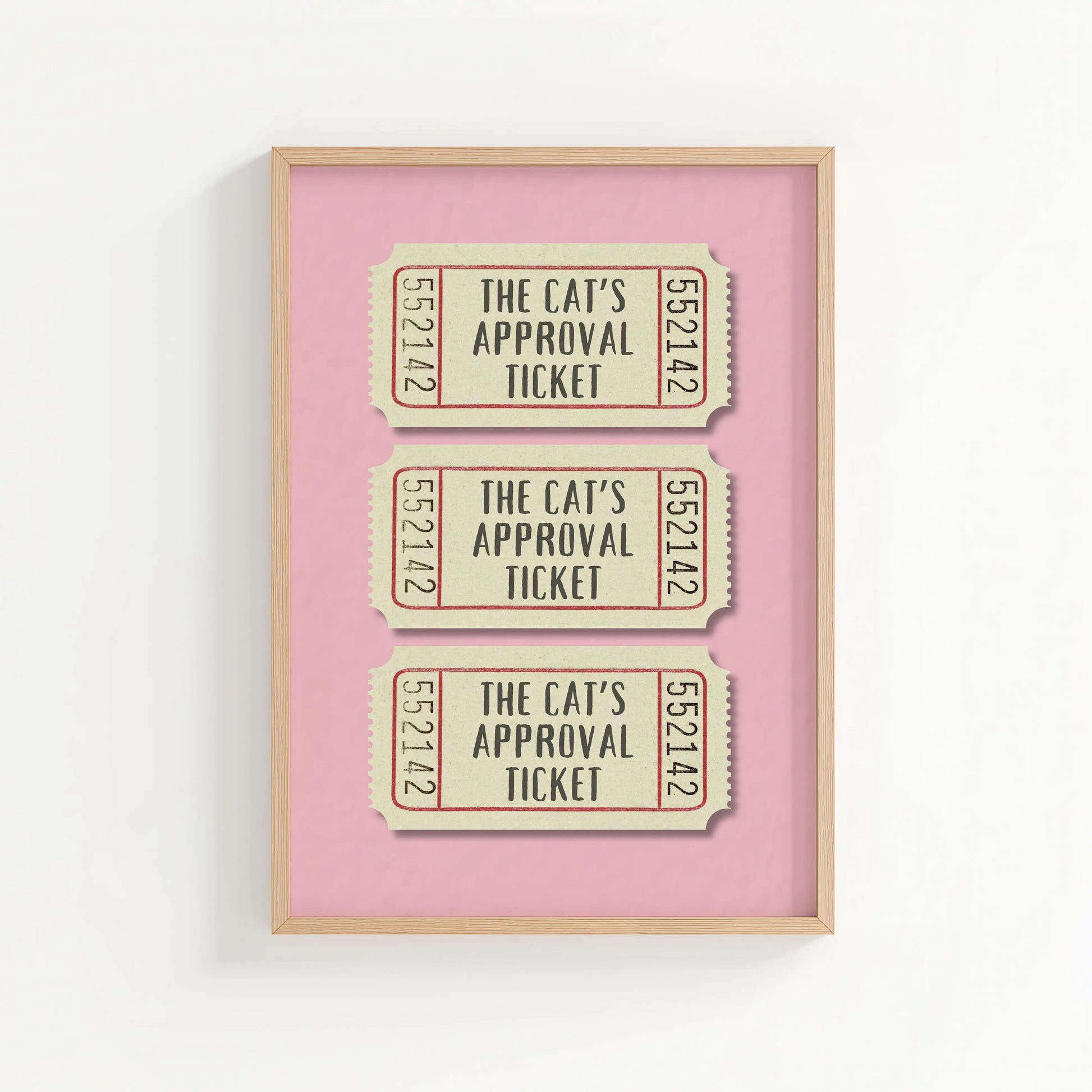 'The Cat’s Approval Ticket' Print | Cat wall art by Nine Lives Tribe