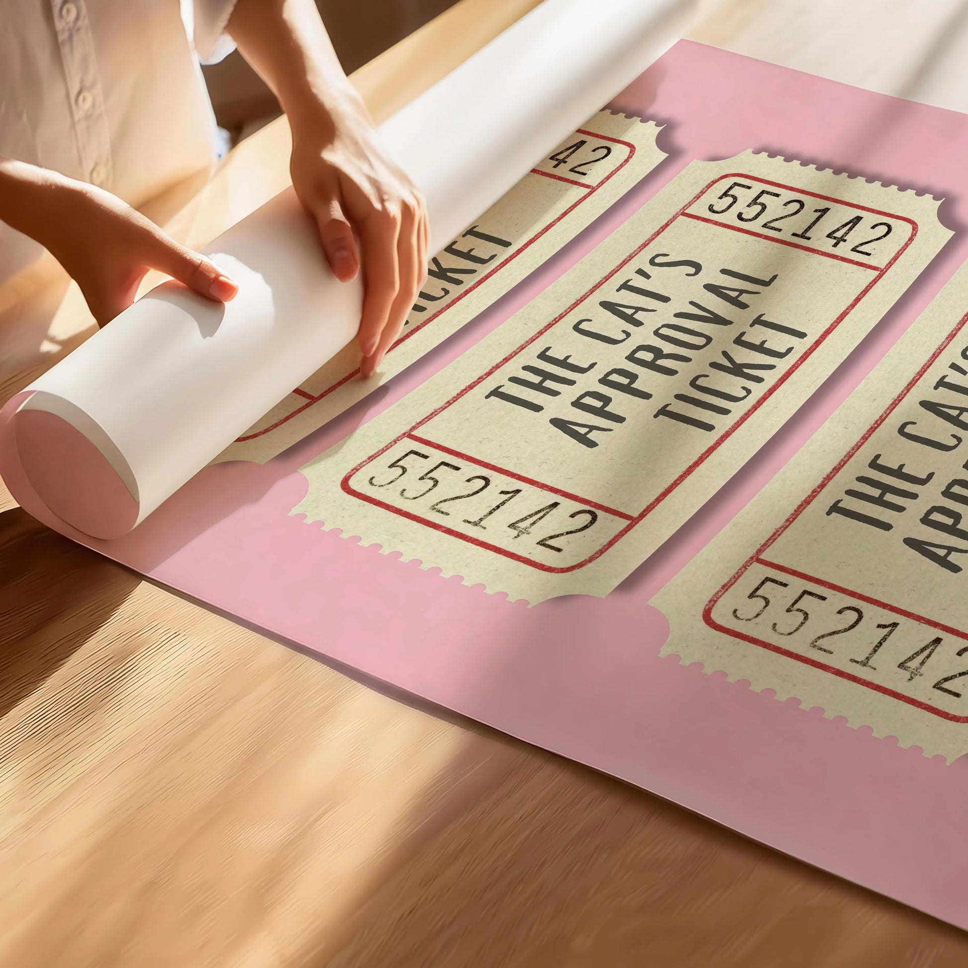 'The Cat’s Approval Ticket' Print | Cat wall art by Nine Lives Tribe