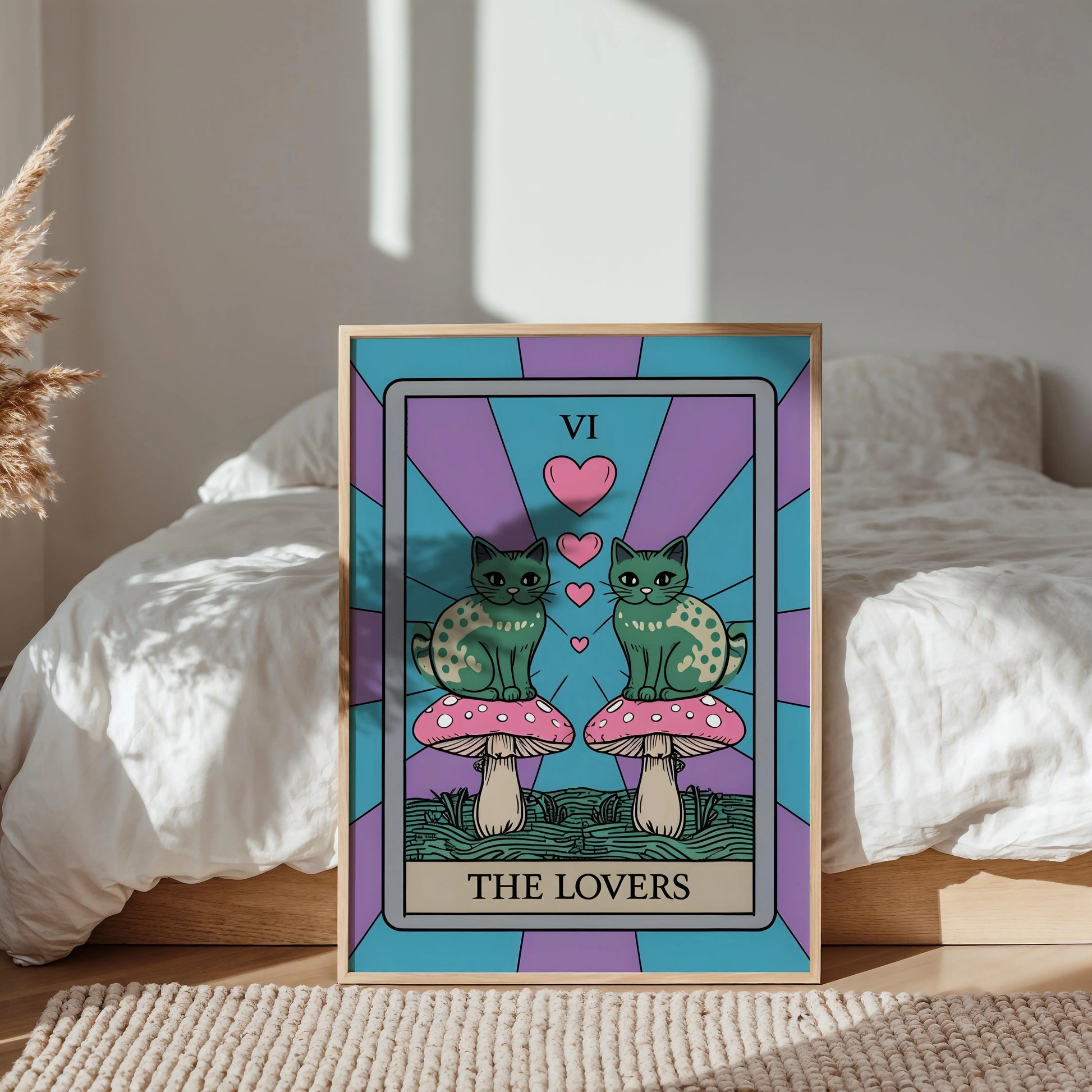 The Lovers Tarot Card Print - Nine Lives Tribe