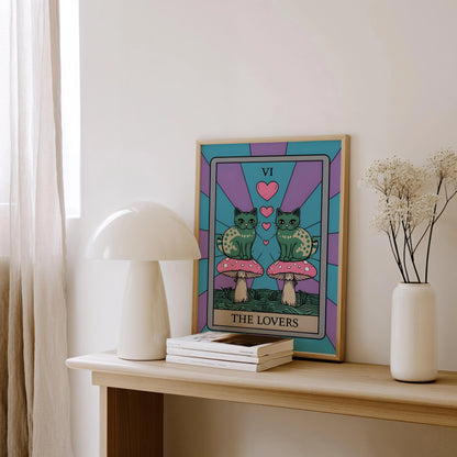 The Lovers Tarot Card Print - Nine Lives Tribe