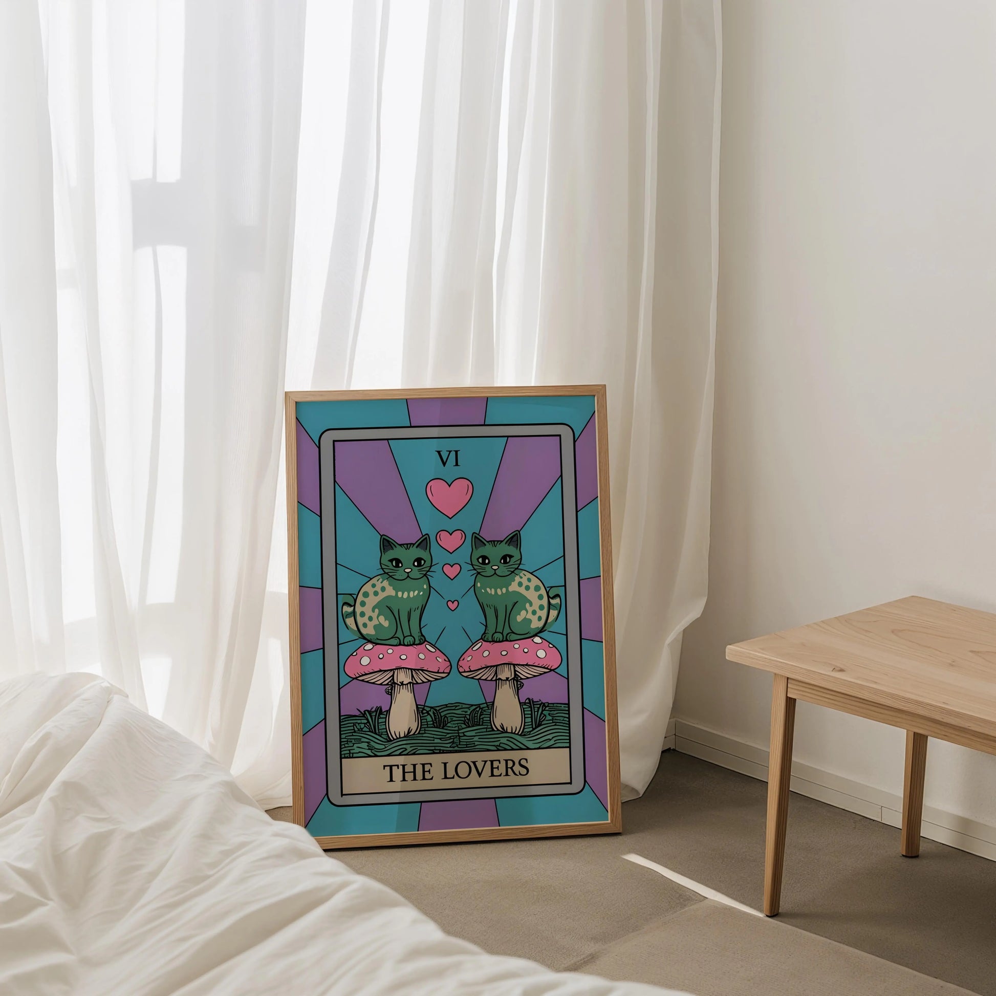 The Lovers Tarot Card Print - Nine Lives Tribe