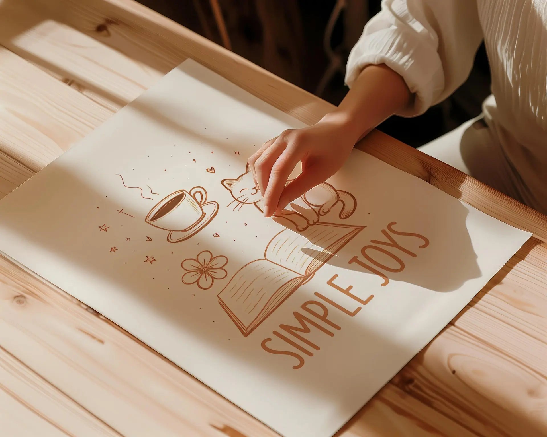simple things | Cat wall art by Nine Lives Tribe