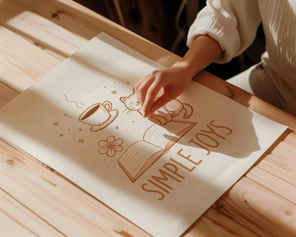 simple things | Cat wall art by Nine Lives Tribe