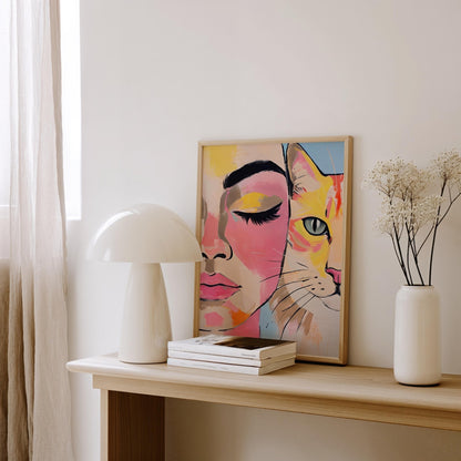 Kindred Spirits Print | Cat wall art by Nine Lives Tribe